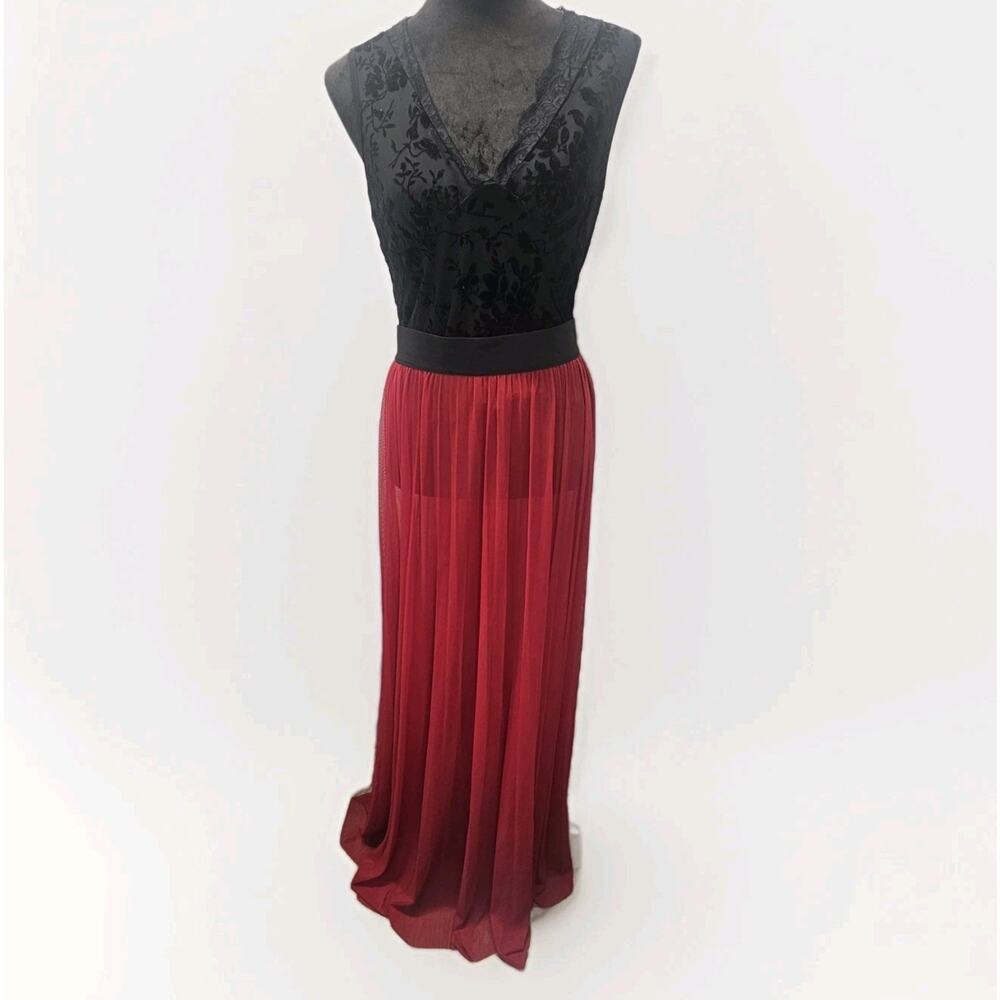 NTW Ultra Long Red Mesh Maxi Skirt Layered Sheer Balletcore Fairycore 2XL